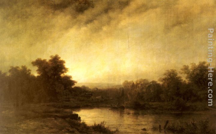 Remigius Adriannus van Haanen A River Landscape